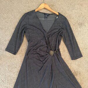 Womens Max Edition Dress Size M with Front Belt V neck